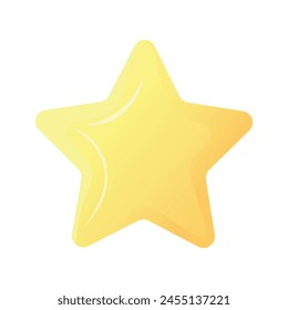 Star flat icon. Isolated on white background. Vector illustration in flat design. EPS 10.