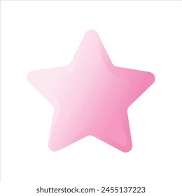 Icono de estrella plana. Aislado sobre fondo blanco. Ilustración vectorial en diseño plano. EPS 10.