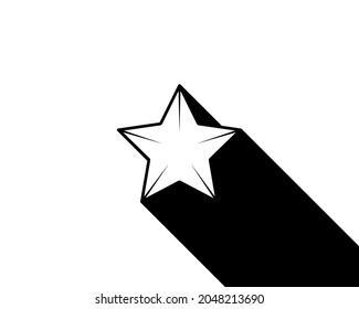 Star flat icon. Modern flat icons vector collection with long shadow effect of web design objects. Trendy Flat Style. Isolated on white background. Flat design. EPS 10.