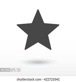 Star flat icon. Sign Star. Vector logo for web design, mobile and infographics. Vector illustration eps10. Isolated on white background.