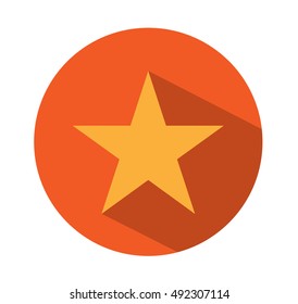 Star Flat Icon. A vector flat icon of a star.