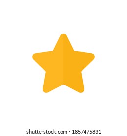 Star flat icon. Vector illustration isolated on white background.