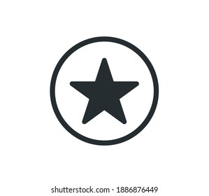 Ilustración de vectores de iconos planos de estrella