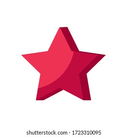 Star flat style icon design, Night bedtime sky space nature science celestial galaxy and astrology theme Vector illustration