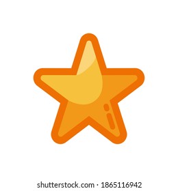 star. Flat style .Space science astronomy icon symbol. Vector Illustration.
