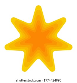 
estrella de estilo plano. una muestra de aprecio. icono de estrella