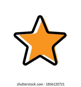 Star flat symbol. Design template vector