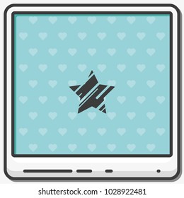 Star flat vector icon.