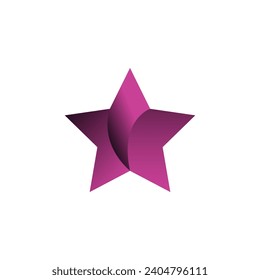 star flat vector icon. luxury Stylized linear shape star logo design template. Modern abstract star logo design. Rising Star logo concept. rating icon