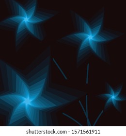 star floral design - abstract background blue tones 