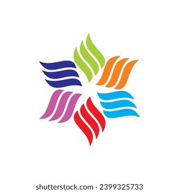 star flower abstract vector logo