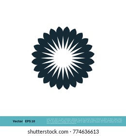 Star Flower Decoration Icon Vector Logo Template Illustration Design. Vector EPS 10.