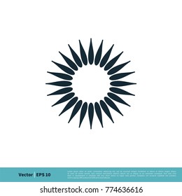 Star Flower Decoration Icon Vector Logo Template Illustration Design. Vector EPS 10.
