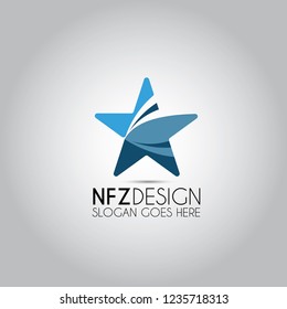 Star Flower Design Logo