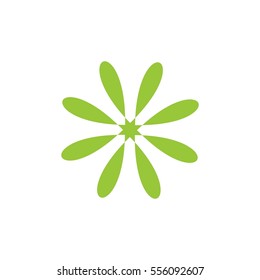 star flower green element logo vector eps