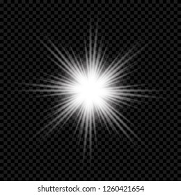 Star flower. Light effect. Bright star. Beautiful light for illustration.Vector illustration.