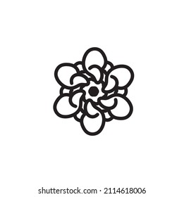 Diseño del logotipo de flor de estrella Plantilla vectorial de bucle infinito. Icono de concepto de logotipo de moda de lujo Joyería.