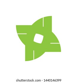 Star Flower logo design vector