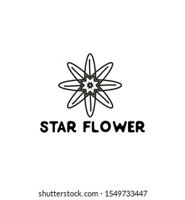 star flower logo vector simple for business