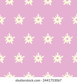 Star flower polka dots pattern