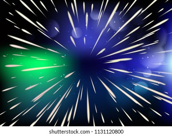 Star. Flying through the stars at the speed of light.