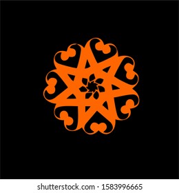 star folwer logo design template