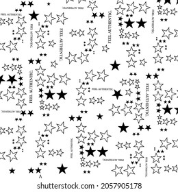 diseño de fondo de patrón de escritura de letras de tipo de letra estrella