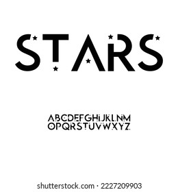  Star fonts vector design template .Abstract , inscription and modern star letter logo. Typography, sports, digital ,fashion future creative logo fonts .Vector illustration natural concept.