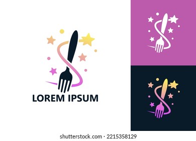 Star food logo template design vector