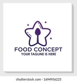 star food logo template vector, restaurant, food concept logo vector
