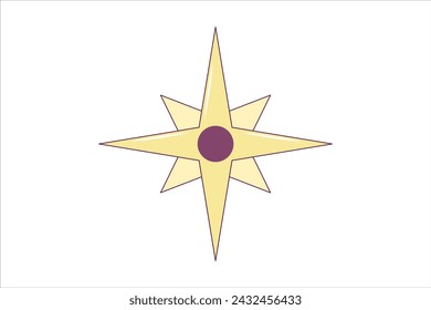 Star Fortune Flat Sticker Design