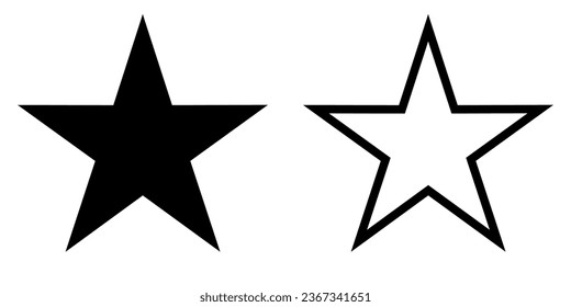 Star Four Five Six Pointed Icon Shape Silhouette Vector EPS PNG Transparent No Background Clip Art Vector EPS PNG