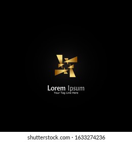 "Star Four Point". Minimalist, simple,digital and modern logo design.