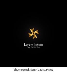 "Star four point". Minimalist, simple,digital and modern logo design.