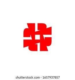 "Star four point". Minimalist, simple,digital and modern logo design.