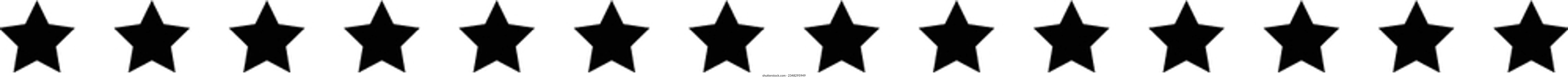 Star frame border horizontal line shape icon for decorative vintage doodle element for design in vector illustration