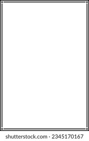 Star frame border vertical abstract outline shape icon for decorative vintage doodle element for design in vector illustration