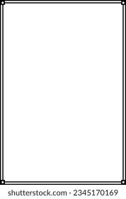 Star frame border vertical abstract outline shape icon for decorative vintage doodle element for design in vector illustration