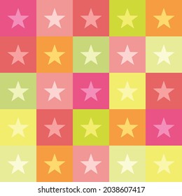 star in frame of colorful fruit drops trend, kid in playground concept on vector illustrations.