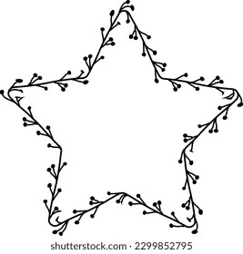 Star Frame Flower frame leaf wreath Frame picture vector photo frame floral border Black decoration romantic winner award congratulations wedding anniversary birthday new year newborn Christmas