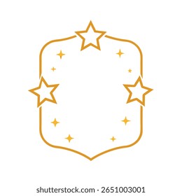Ilustração de Quadro de Estrela com Ênfase Dourada