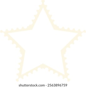 Star Frame Postage Stamp Style Vector Illustration