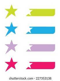 Star and Star Frame Set - Vector
