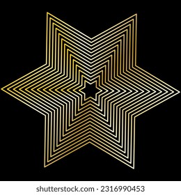 star frame. Shining banner. Isolated on black transparent background. Vector illustration. stock image.