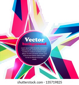 Star frame for your text. Abstract background