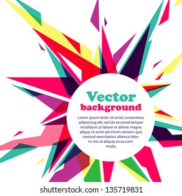 Star frame for your text. Abstract background