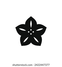 Star fruit carambola icon isolated on white background