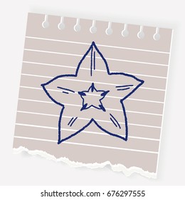Star fruit doodle