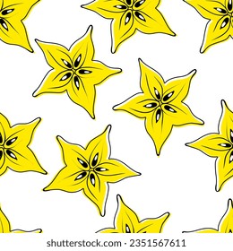 star fruit drawing beautiful freehand