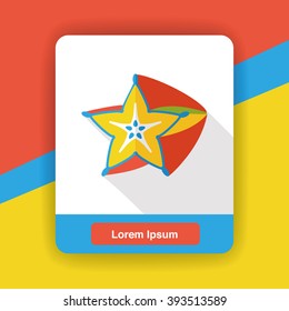 Star fruit flat icon